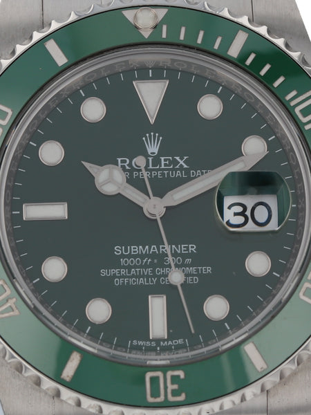38758: Rolex Submariner Hulk, Ref. 116610LV – Paul Duggan Fine