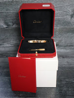 39298: Cartier 18k Yellow Gold Love Bracelet, Size 19, Box and 2021 Certificate