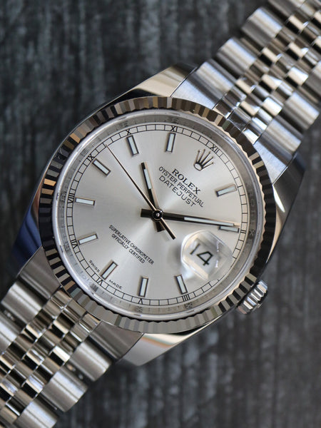 ポル 39773: Rolex Datejust 36, Ref. 116234, Box and 2017 Card – Paul