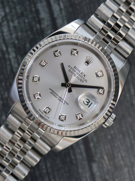 チェケラプランツ ⚠️要プロフ確認 ROLEX DATEJUST Rolex Datejust 16220 Silver 1999 with original box and papers