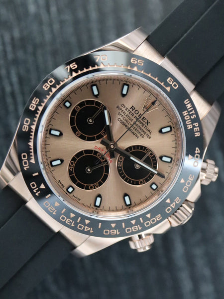 P5900: Rolex 18k Rose Gold Daytona, Ref. 116519LN, Box and 2021