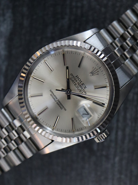 ヴィンテージオリムピック　シャルマン 39695: Rolex Datejust 36, Ref. 16014, Circa 1987, Linen Dial