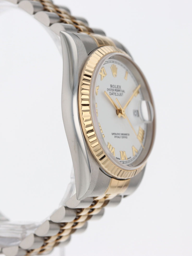 (Hold PD BOS) 41122: Rolex Datejust 36, Ref. 16233, Rolex Box and 1996 Papers. Rolex 2023 Service Card
