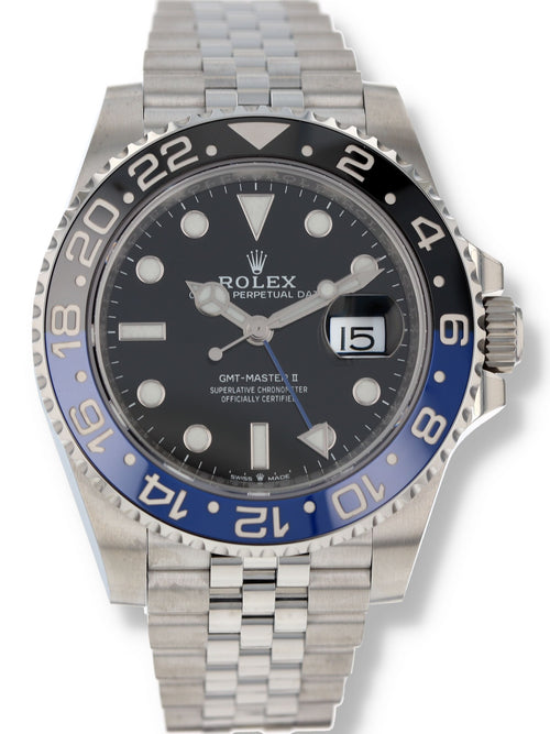 41153: Rolex GMT-Master II "Batgirl", Ref. 126710BLNR, 2022 Full Set NEW OLD STOCK