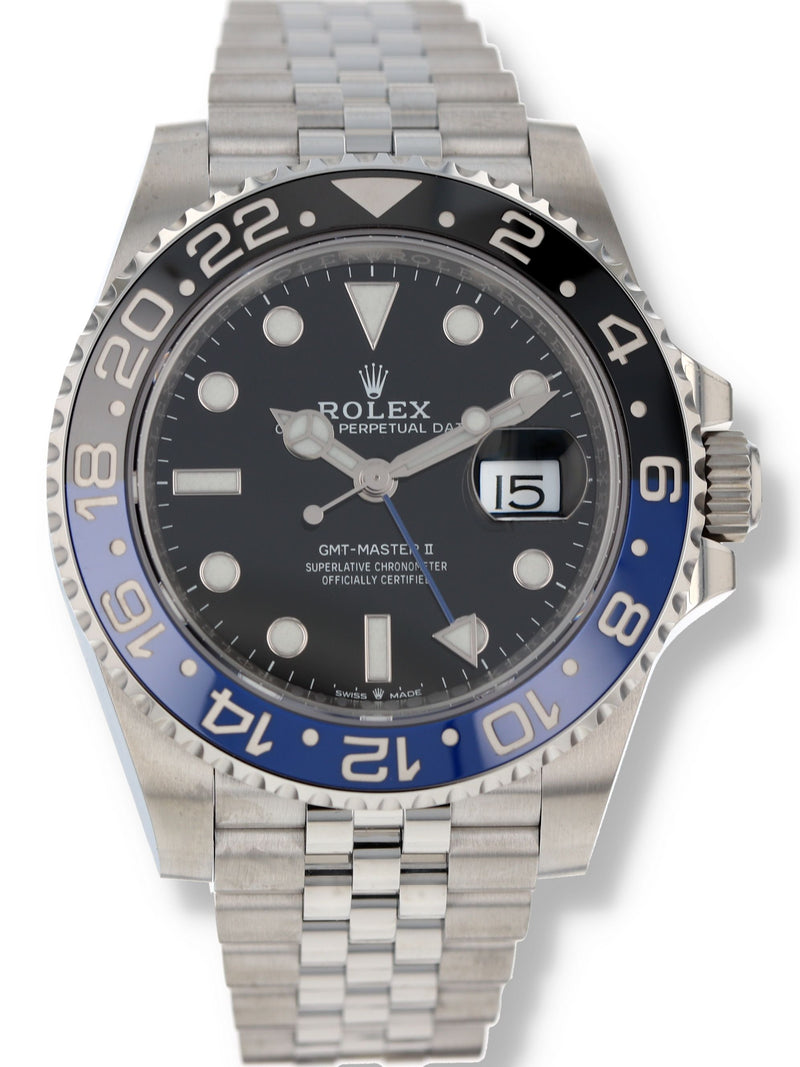 41153: Rolex GMT-Master II "Batgirl", Ref. 126710BLNR, 2022 Full Set NEW OLD STOCK