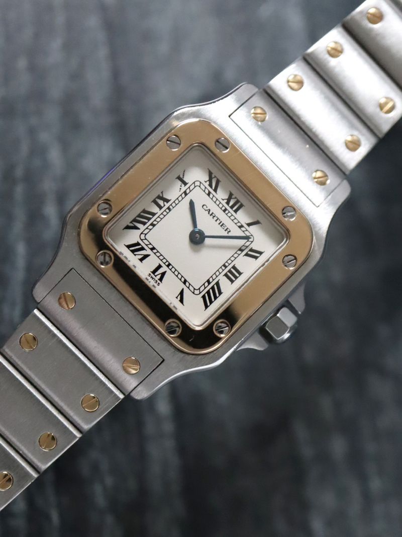 40908: Cartier Ladies Small Santos Galbee, Quartz, Ref. W20012C4, Cartier Papers