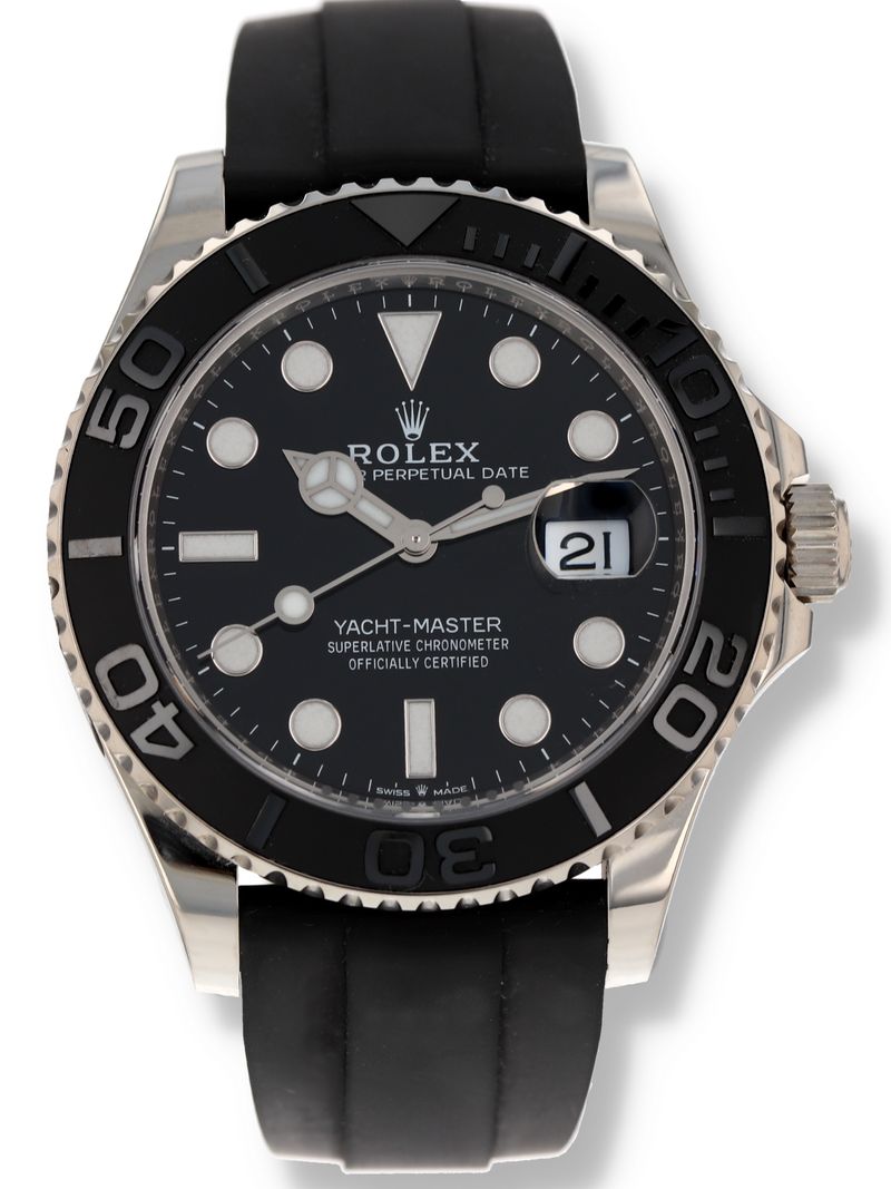 40872: Rolex 18k White Gold Yacht-Master 42, Ref. 226659, 2023 Full Set