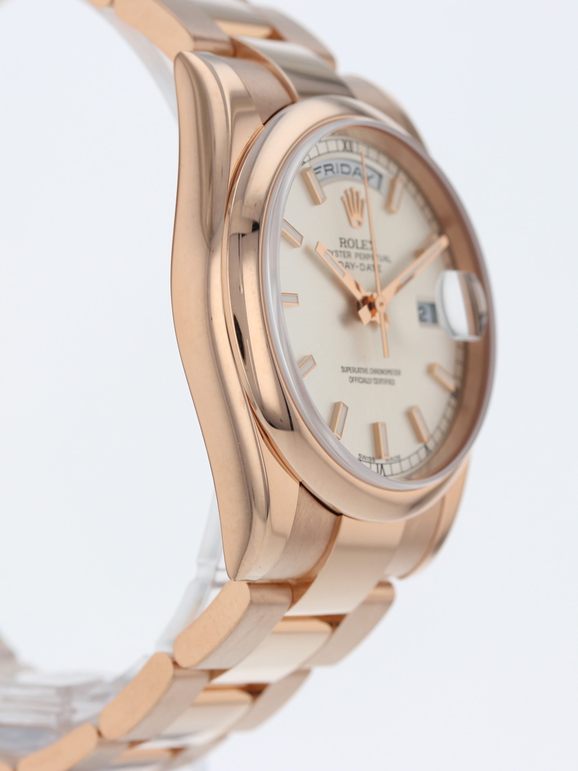 39267: Rolex 18k Rose Gold Day-Date, Ref. 118205, Box and 2009 