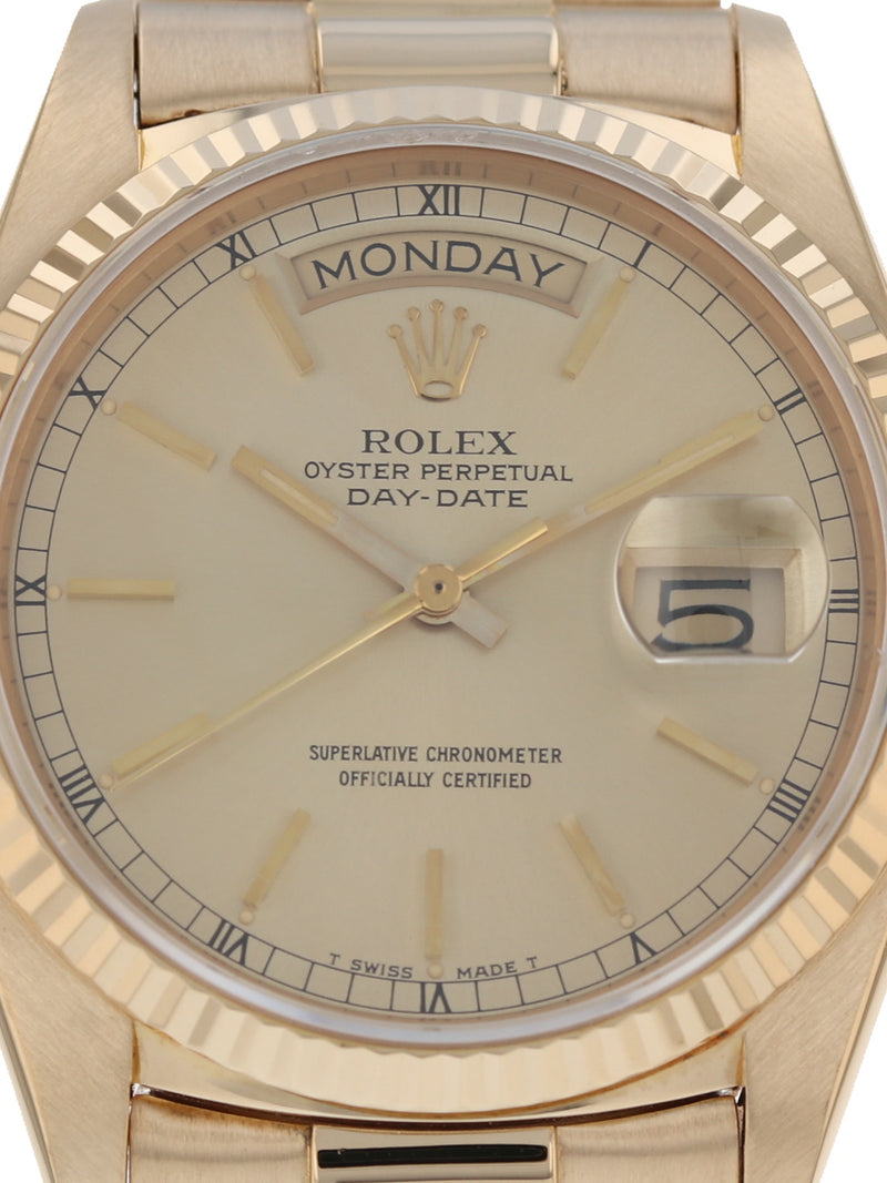 38616: Rolex 18k Yellow Gold Day-Date, Ref. 18038, Box and 1979 Papers