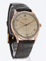 38715: Longines Vintage 14k Pink Gold Vintage 5858, Circa 1948, Size 36mm