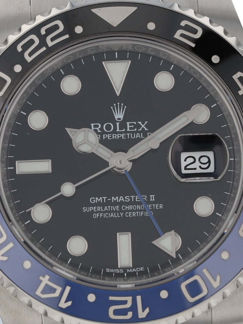 38719: Rolex GMT-Master II "Batman", Ref. 116710BLNR, Box and 2014 Card