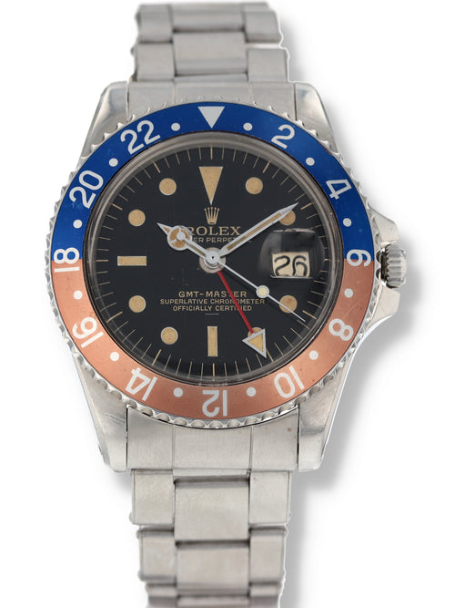 38723: Rolex Vintage GMT-Master "Pepsi", Ref. 1675, Full Set Circa 1964