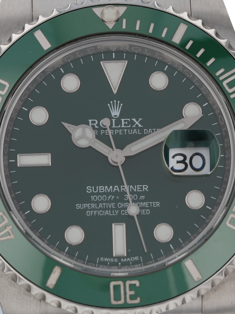 Rolex Submariner Hulk Green Dial 116610 - Time Market