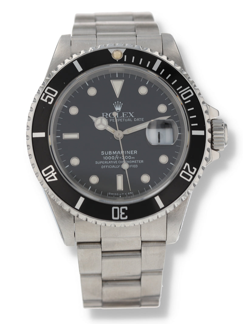 38776: Rolex Stainless Steel Submariner, Ref. 16610, Circa 1989