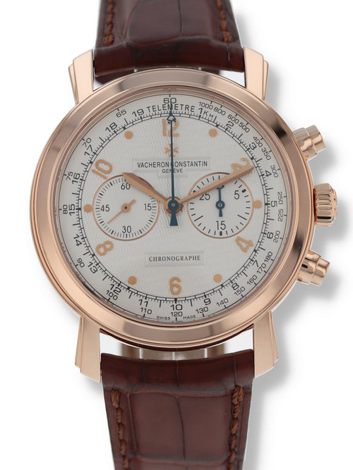 38779: Vacheron Constantin 18k Rose Gold Malte Chronograph, Ref. 47120/000R, Box and Papers