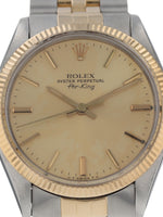 38961: Rolex Stainless Steel and 18k Yellow Gold Air-King, Ref. 5501, Circa 1984