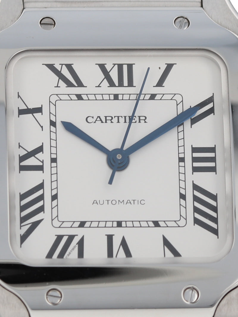 38964: Cartier Santos Medium, Ref. WSSA0029, Box and 2021 Card