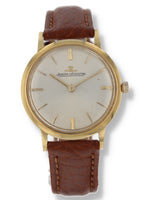 39003: Jaeger LeCoultre 18k Yellow Gold Vintage 1960's Wristwatch, Manual, Size 32mm