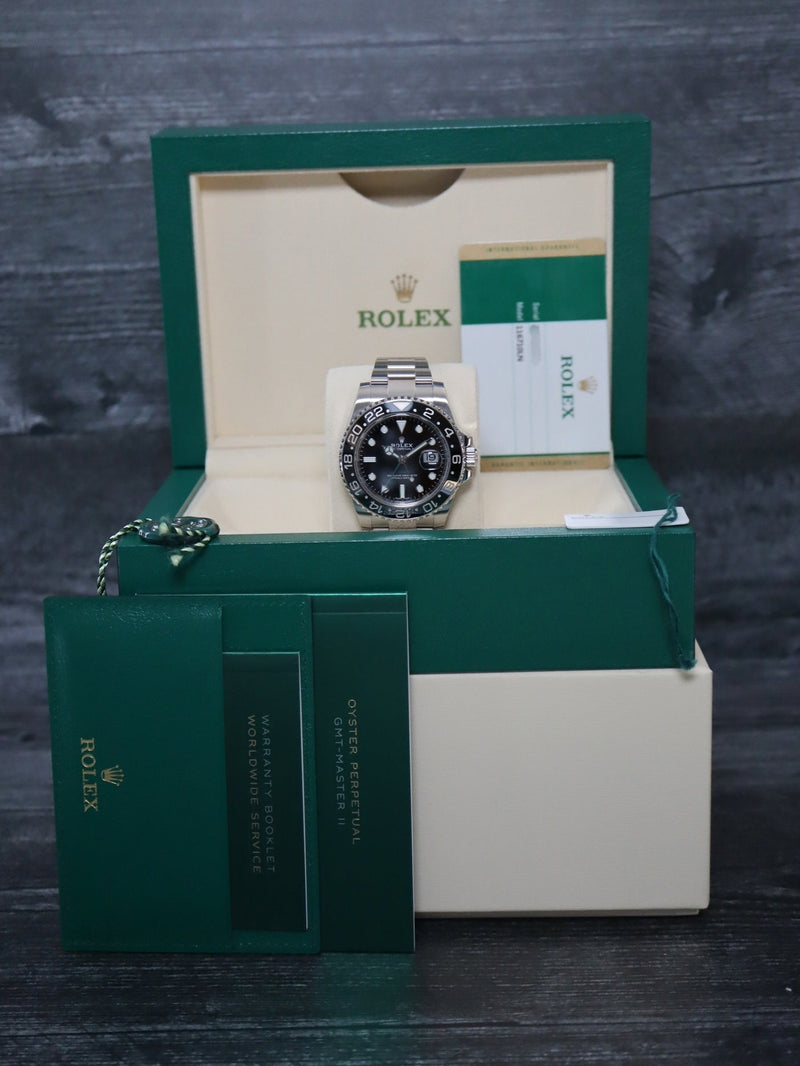 39070: Rolex GMT-Master II, Ref. 116710LN, Unworn 2018 Full Set