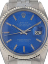 39101: Rolex Vintage Datejust, Ref. 16014, Refinished Blue Dial, Circa 1986