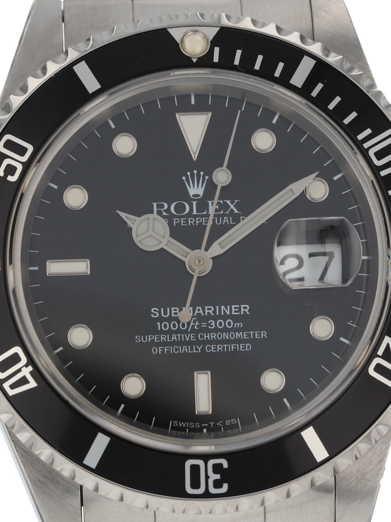 39153: Rolex Submariner, Ref. 16610, Rolex Papers Circa 1993