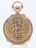39229: Hampden Watch Co. 14k Multi-Color Gold Pocketwatch, Size 54mm