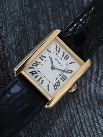 39233: Cartier 18k Yellow Gold Tank Solo Small, Quartz, Ref