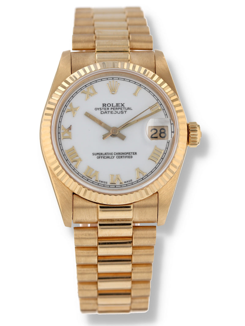 39257: Rolex Ladies Mid-Size President, Ref. 68278, Size 31mm