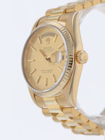 39305: Rolex 18k Yellow Gold President, Ref. 18238, Box and Papers 1989