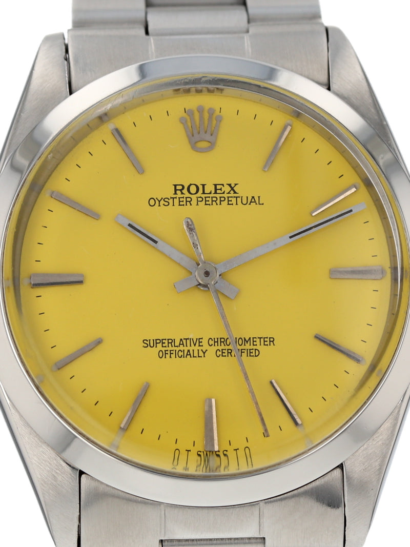 39362: Rolex Vintage Oyster Perpetual, Custom Color Dial, Ref. 1002, Circa 1960's