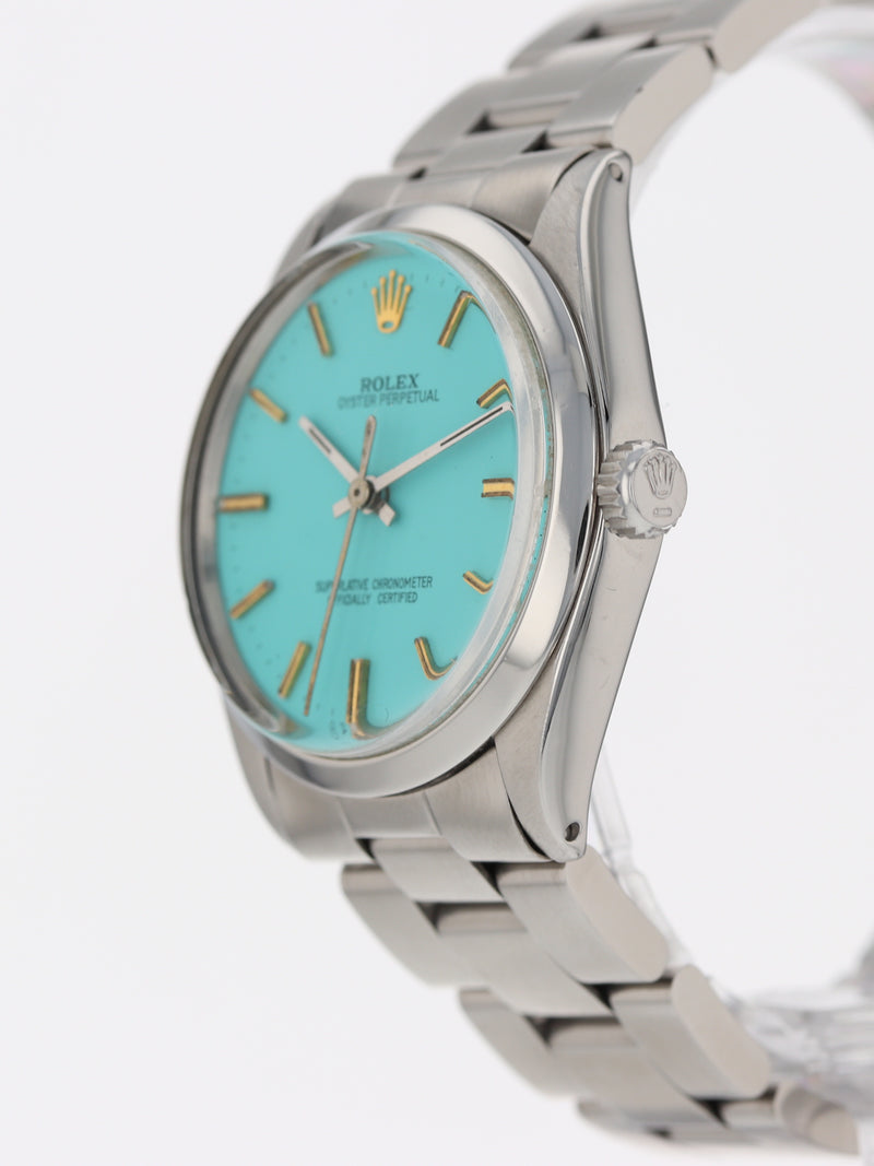 39362: Rolex Vintage Oyster Perpetual, Custom Color Dial, Ref. 1002, Circa 1960's