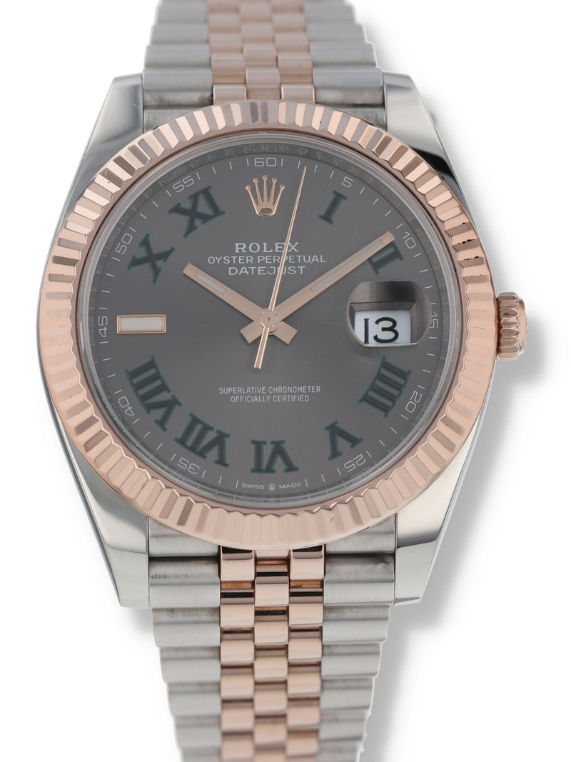 39377: Rolex Datejust 41 "Wimbledon", Ref. 126331, 2021 Full Set