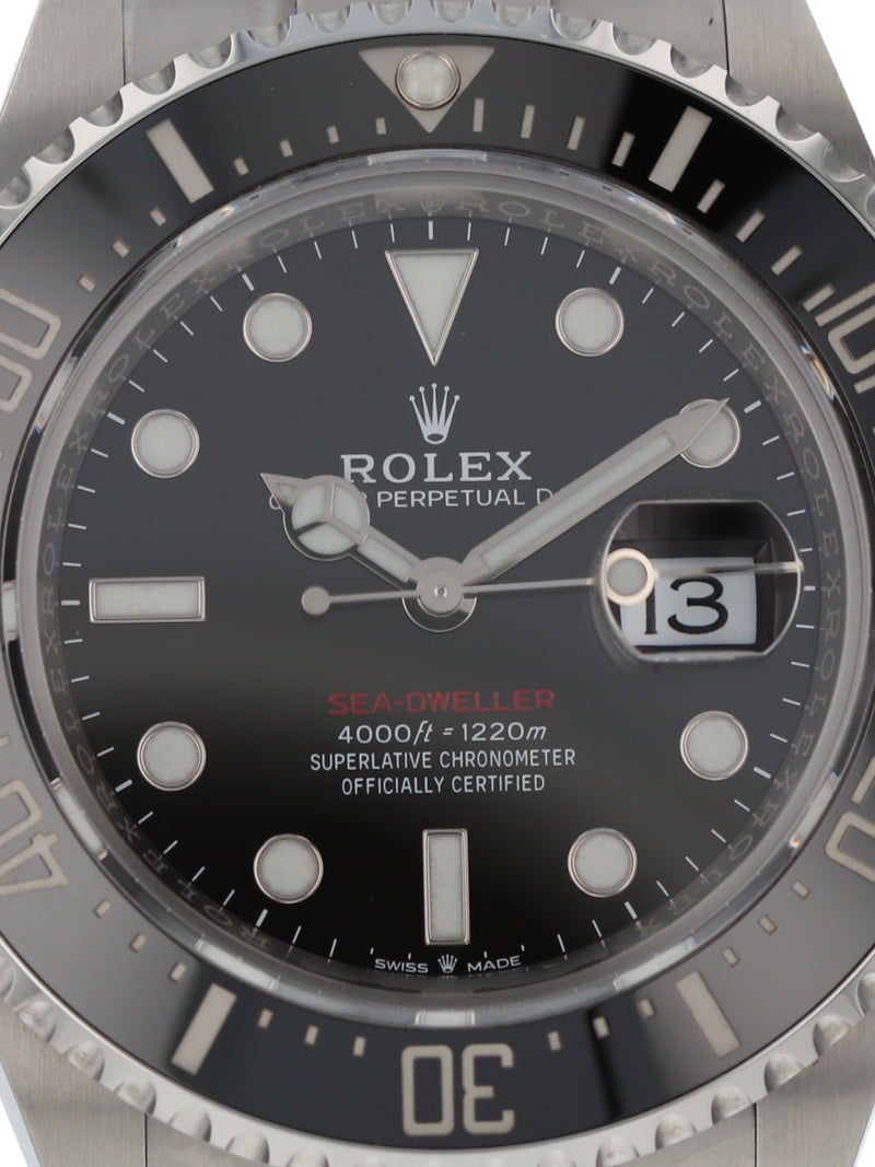 39394: Rolex Red Anniversary Sea-Dweller, Ref. 126600,Box and 2020 Card
