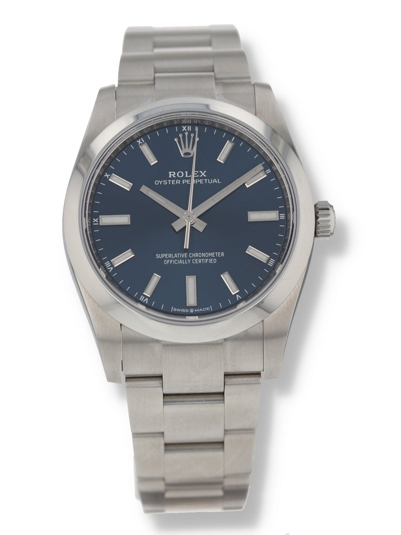 39397: Rolex Oyster Perpetual 34, Ref. 124200, Rolex Box and 2021 Card