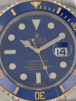 39399: Rolex Submariner 40, Ref. 116613LB, Circa 2008, Matte Blue Dial