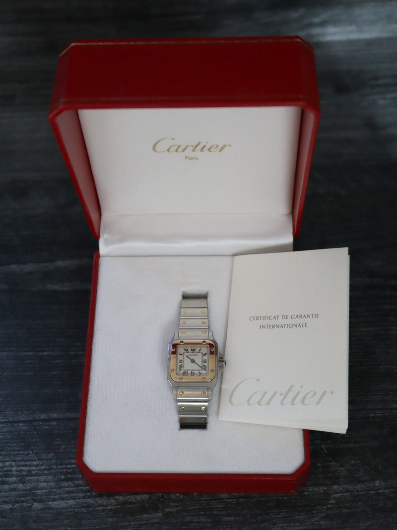 39400: Cartier Ladies Small Santos Galbee, Quartz, Ref. W20012C4, Cartier Papers