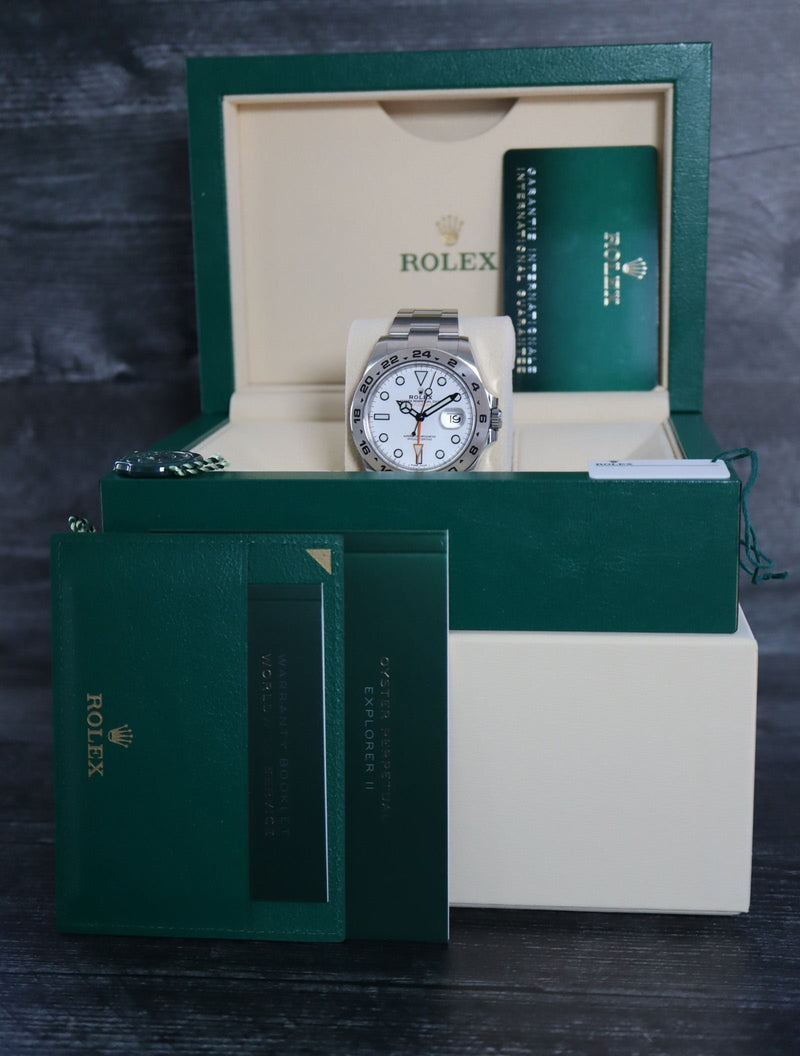 39421: Rolex Explorer II, 42mm, Ref. 216570 "Polar" Dial, 2021 Full Set