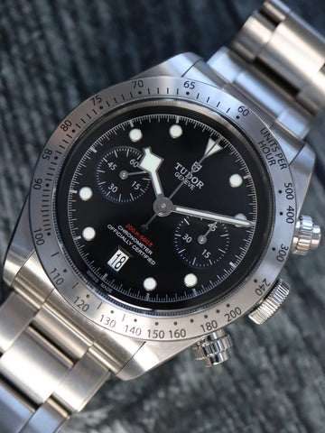 39474 Tudor Heritage Black Bay Chronograph Ref. 79350 2021 Full Set Paul Duggan Fine Watches