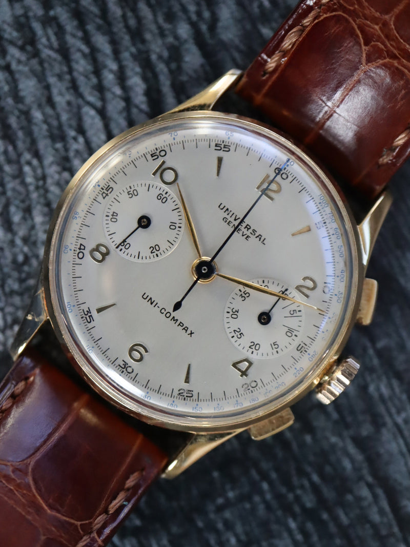 UNIVERSAL GENEVA Uni-Compax ref. 12445 Bracelet watch in… | Drouot.com