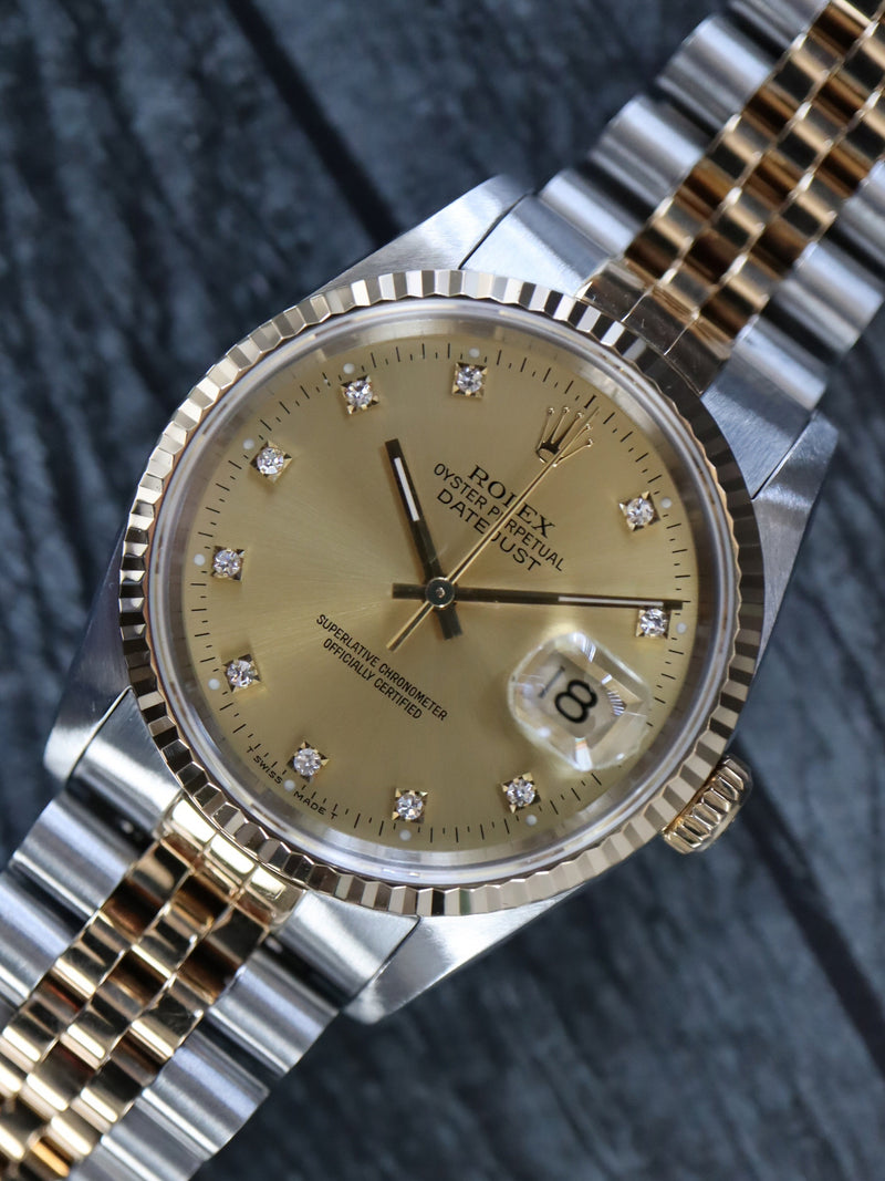 39571: Rolex Datejust 36, Ref. 16233, Box and Papers Circa 1991