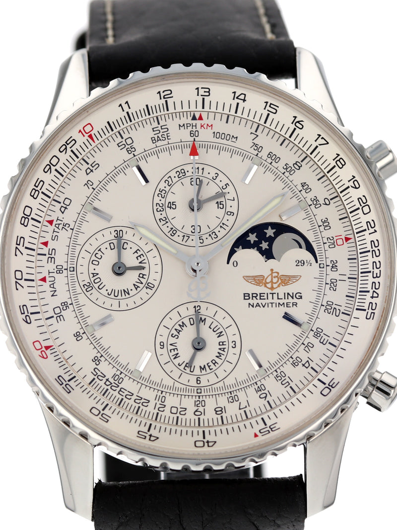 39596: Breitling Montbrilliant Olympus Chronograph, A19340, Box and Papers