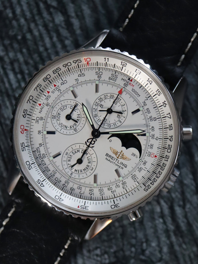 39596: Breitling Montbrilliant Olympus Chronograph, A19340, Box and Papers