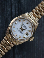 39623: Rolex Ladies President, Custom Diamond Dial, Ref. 69178, Circa 1995