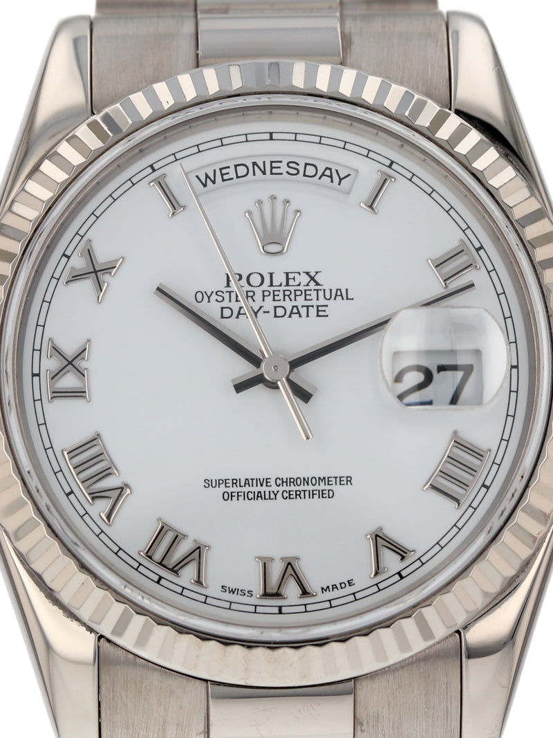 39648: Rolex 18k White Gold Day-Date, Ref. 118239, Circa 2003