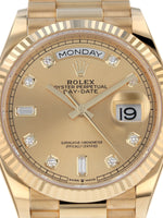 39670: Rolex 18k Yellow Gold Day-Date 36, Ref. 128238, Box and 2022 Card