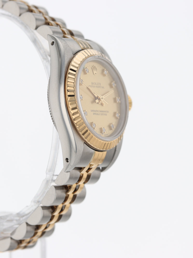 39675: Rolex Ladies Oyster Perpetual, Ref. 67193, Box and Papers Circa 1990