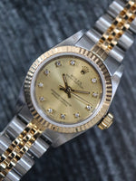 39675: Rolex Ladies Oyster Perpetual, Ref. 67193, Box and Papers Circa 1990