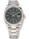 39682: Rolex Datejust 36, Ref. 126234, Green Palm Motif Dial, 2021 Full Set