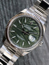 39682: Rolex Datejust 36, Ref. 126234, Green Palm Motif Dial, 2021 Full Set