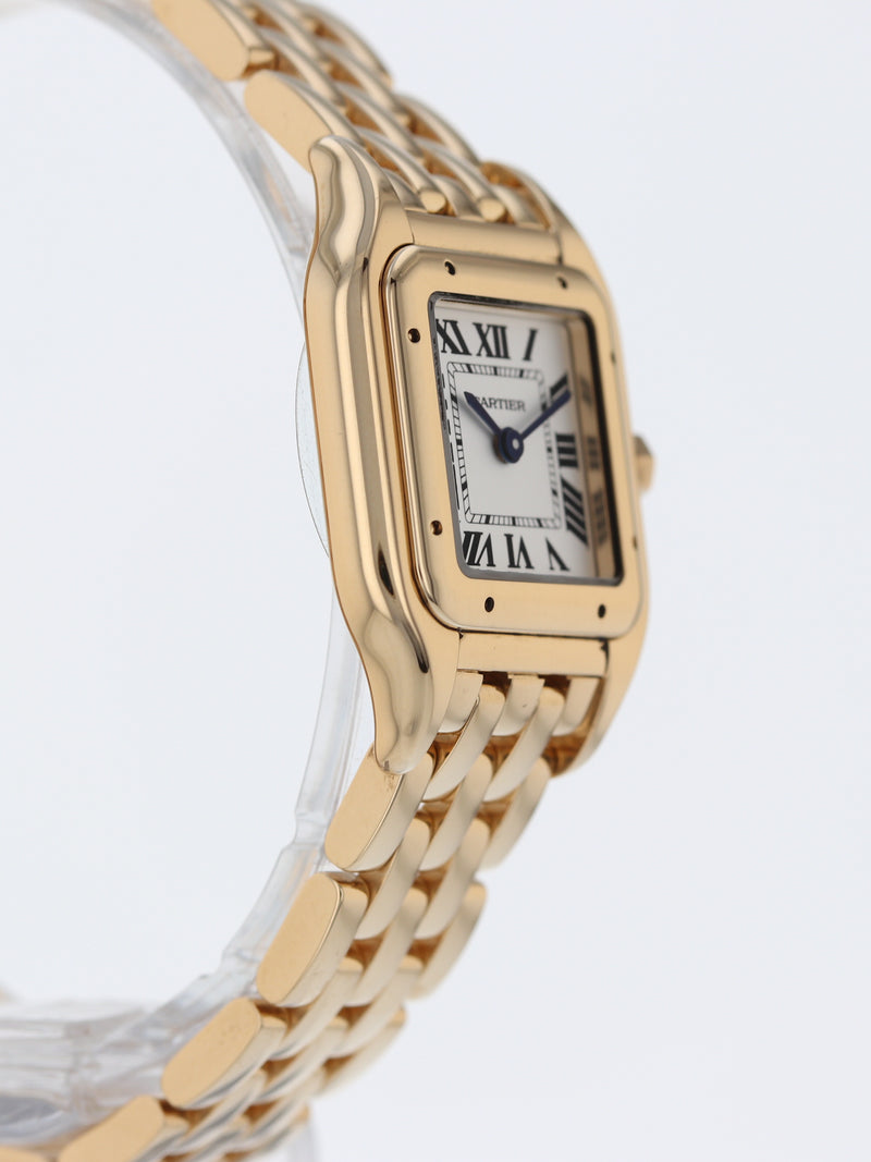 39684: Cartier 18k Yellow Gold Small Panther, WGPN0008, Box and 2022 Card